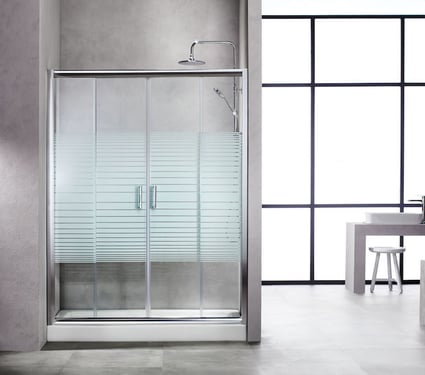 Καμπίνα συρόμενη τετράφυλλη σεριγραφία  New Tema 140x180cm